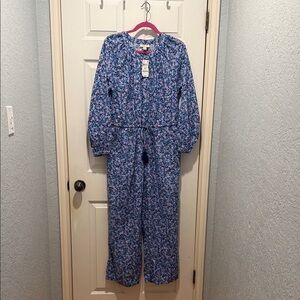 Style & Co. Blue Floral Jumpsuit